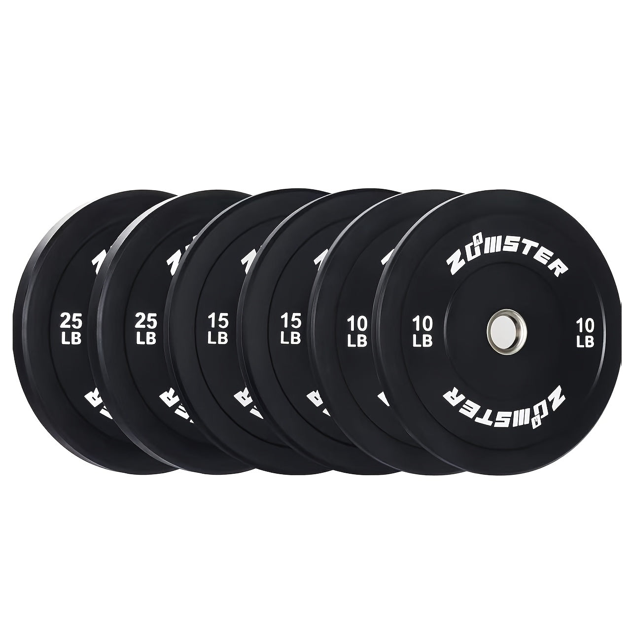 Olympic Weight Plates | Rubber Bumper Plates with Steel Insert for Strength Training and Weight Lifting, Multiple Options Available