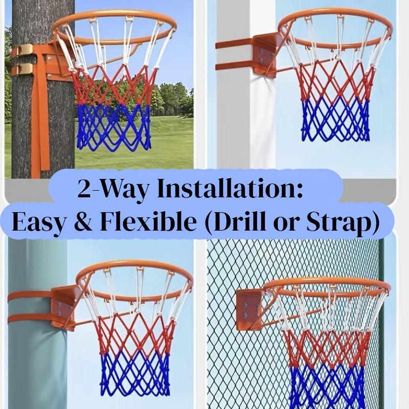 Drill-Free Portable Hoop Outdoor Iron Set With Free Accessories Pro Home Use