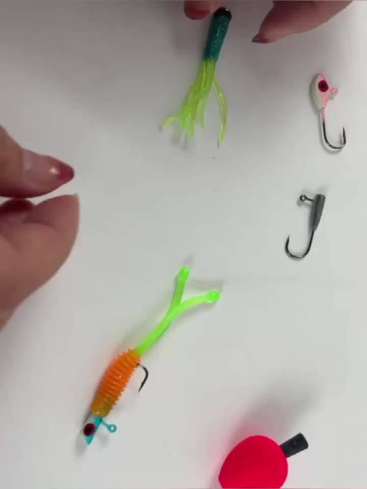 228pcs Crappie Lures Kit With Soft Plastic Paddle Tail, Tube Jig Heads, Split Shots, Peg Floats Crappie Lures Jigs Accessories For Crappie Trout Bass Walleye