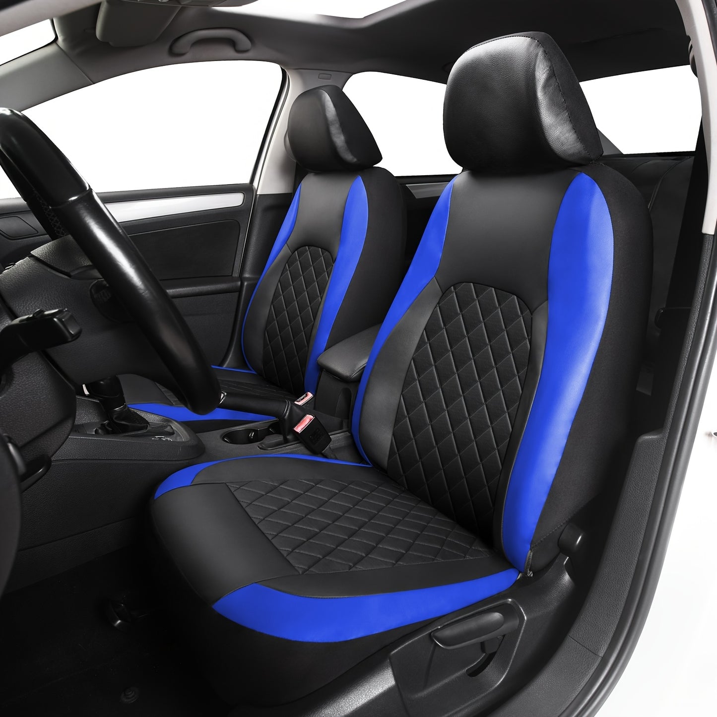 Universal Faux Leather Car Seat Covers Full Set Car Seat Covers Full Set Front Seats And Rear Bench, Universal Fit 5 Seat Covers For SUV, Automotive Truck, for Jeep, for Bmw, Scratch Proof, Car Accessories For Men And Women
