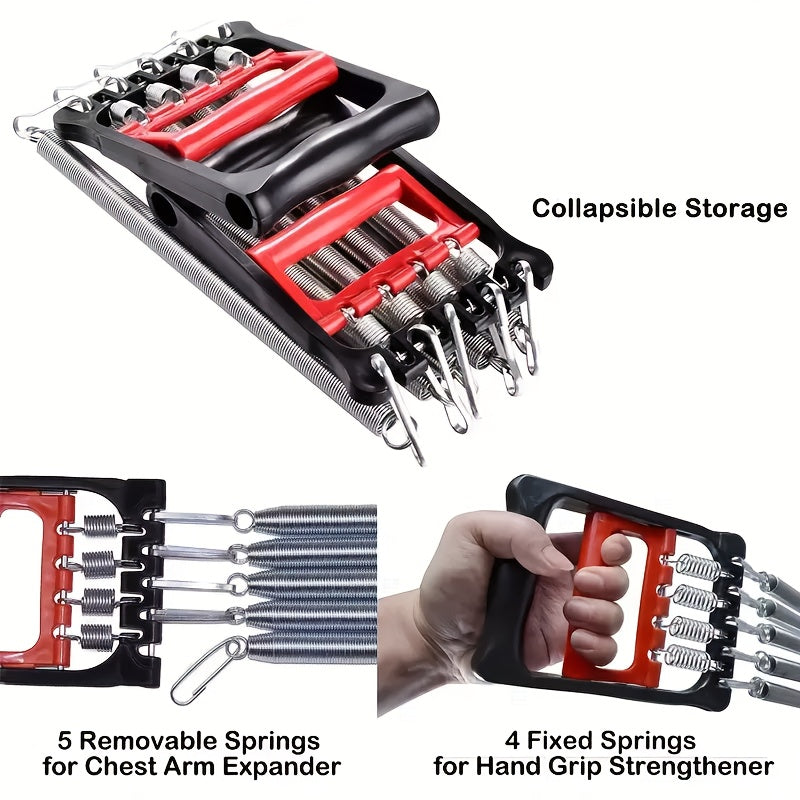 Versatile Stainless Steel Pedal Puller - Adjustable Resistance for Arm & Chest Muscle Training, Bodybuilding, Strength Workouts & Sit-ups