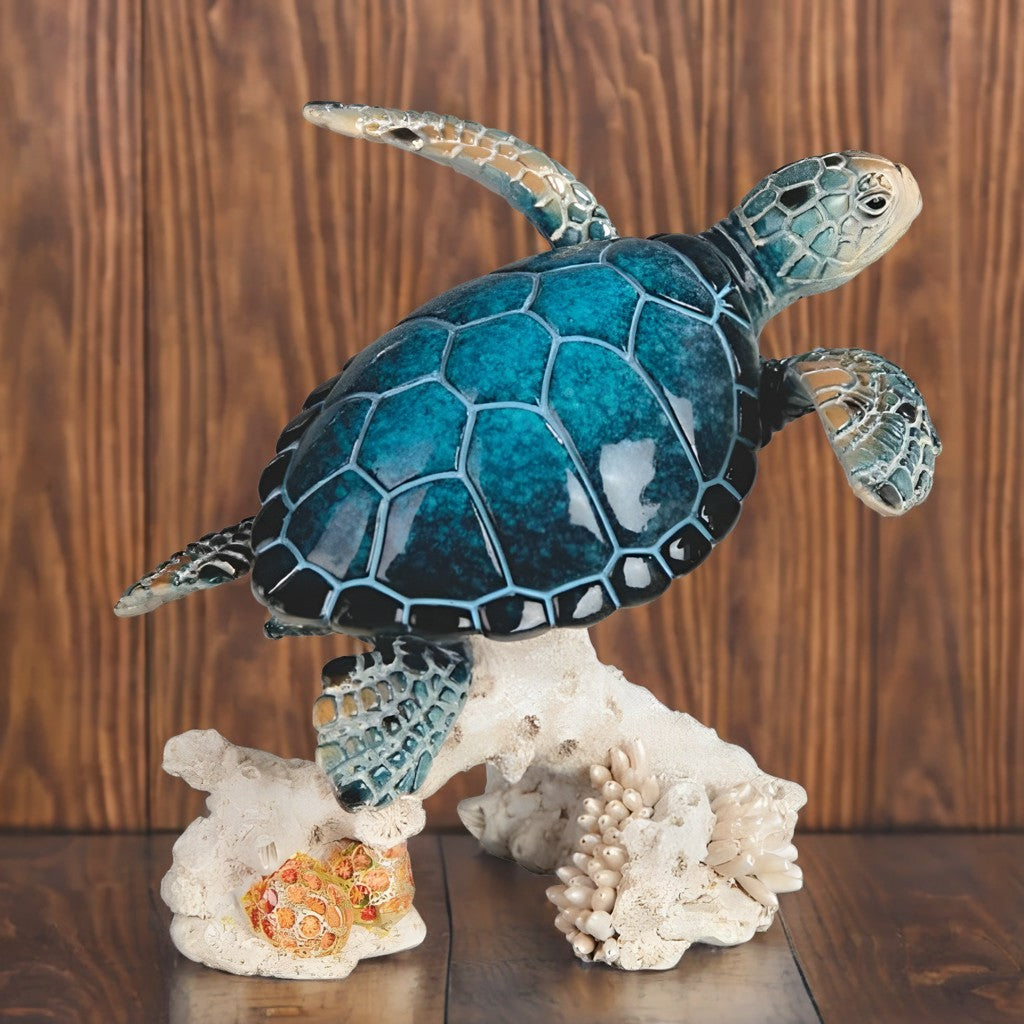 4.75" Sea Turtle Upwards Figurine. Perfect for Home or Room Decor, Gift for Housewarmings, Birthdays