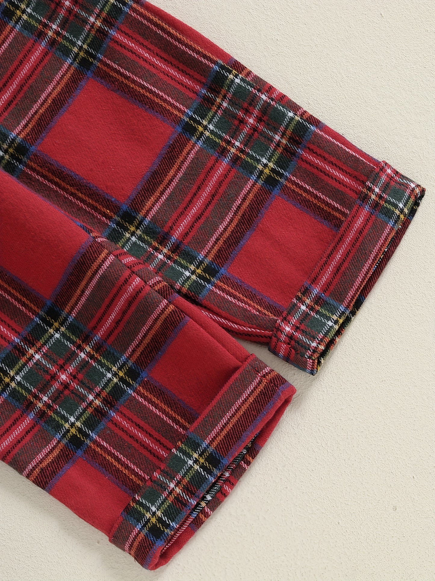 Baby Boy Gentleman Outfit Solid Long Sleeve Lapel Neck Romper with Plaid Suspender Pants and Bow Tie 3pcs Set, for Outdoor