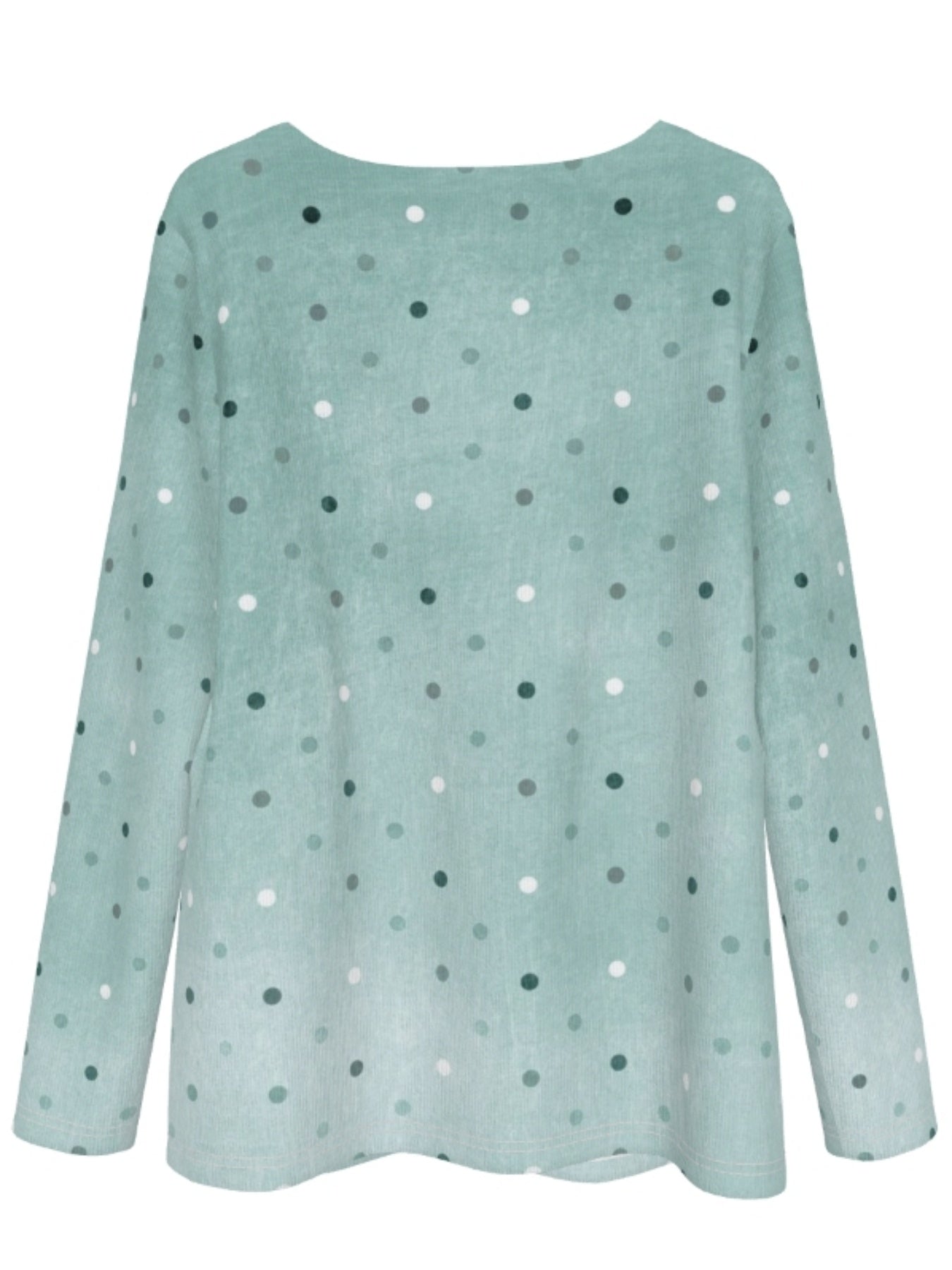 Plus Size - Breathable V-Neck Long Sleeve Floral Shirt | Casual Elegance, All-Season Comfort, Oversized Fit, Medium Stretch Fabric, Pullover Style