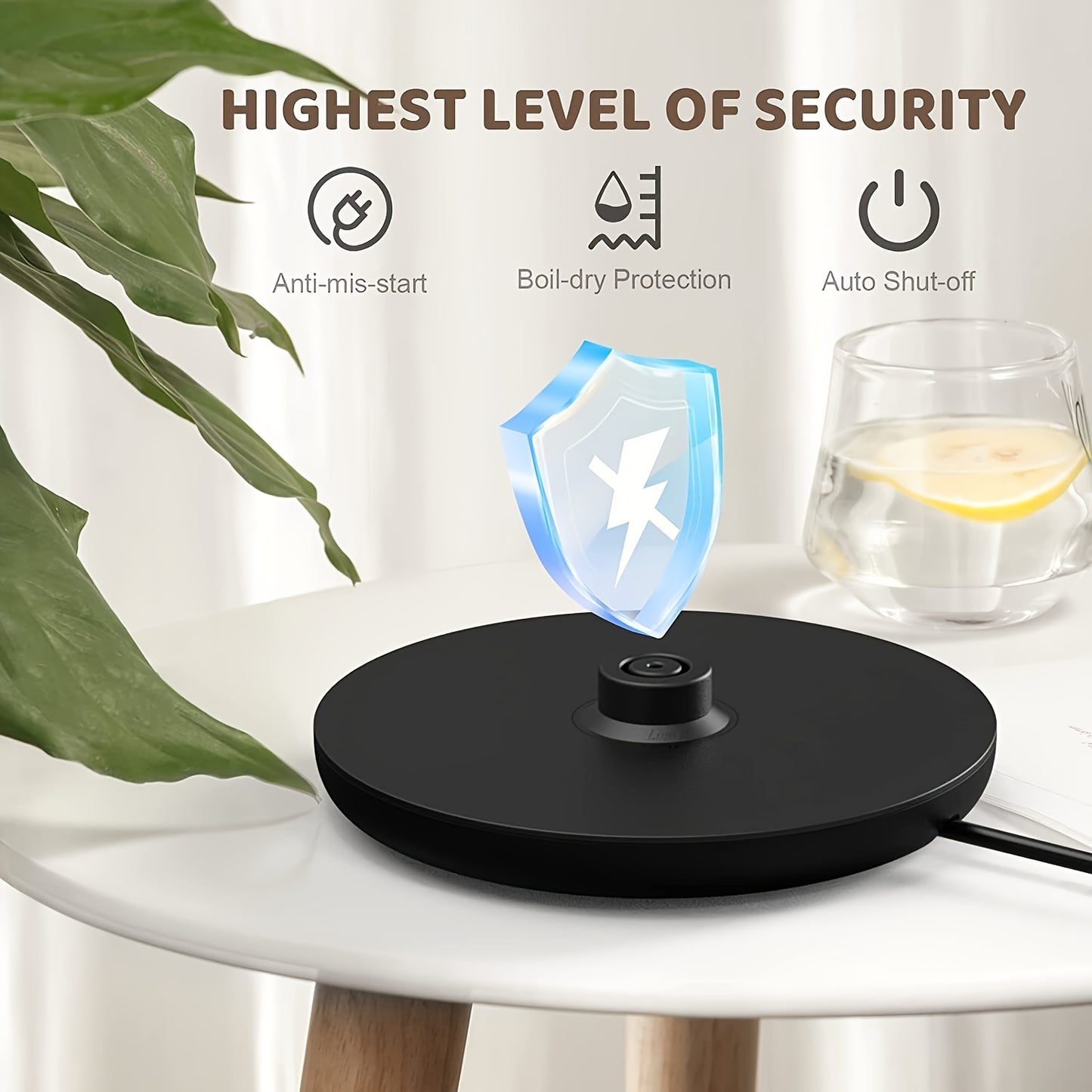 7 Cups OCTAVO Electric Kettle Temperature Control with 7 Heat Settings & LED Display, 304 Stainless Steel Kettle with Auto Shut-off & Boil-dry Protection