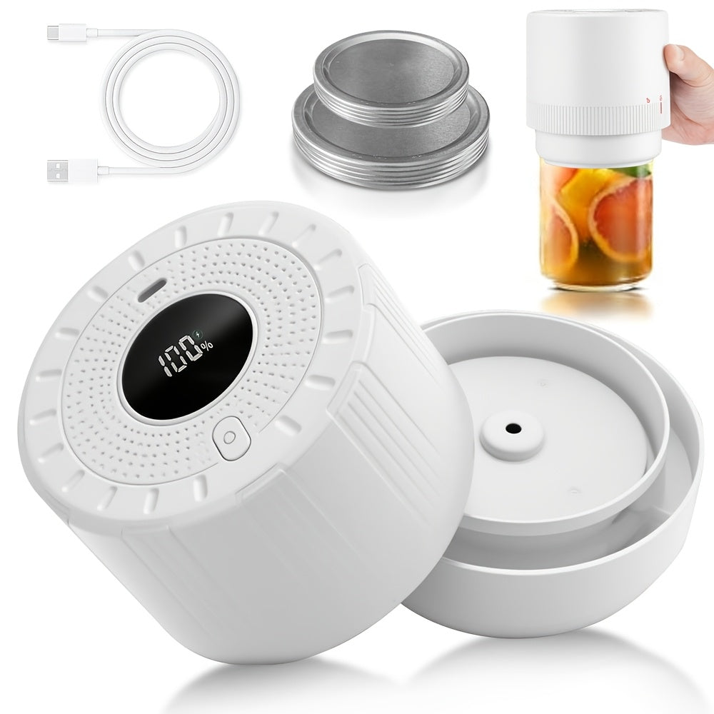 Electric Mason Jar Sealer One-Touch Jar Sealer Suitable for Mason Jars with Wide/ Narrow Mouth Lids, Heavy-Duty Seal for Preservation, Appliance (Compatible for Mason Jars)