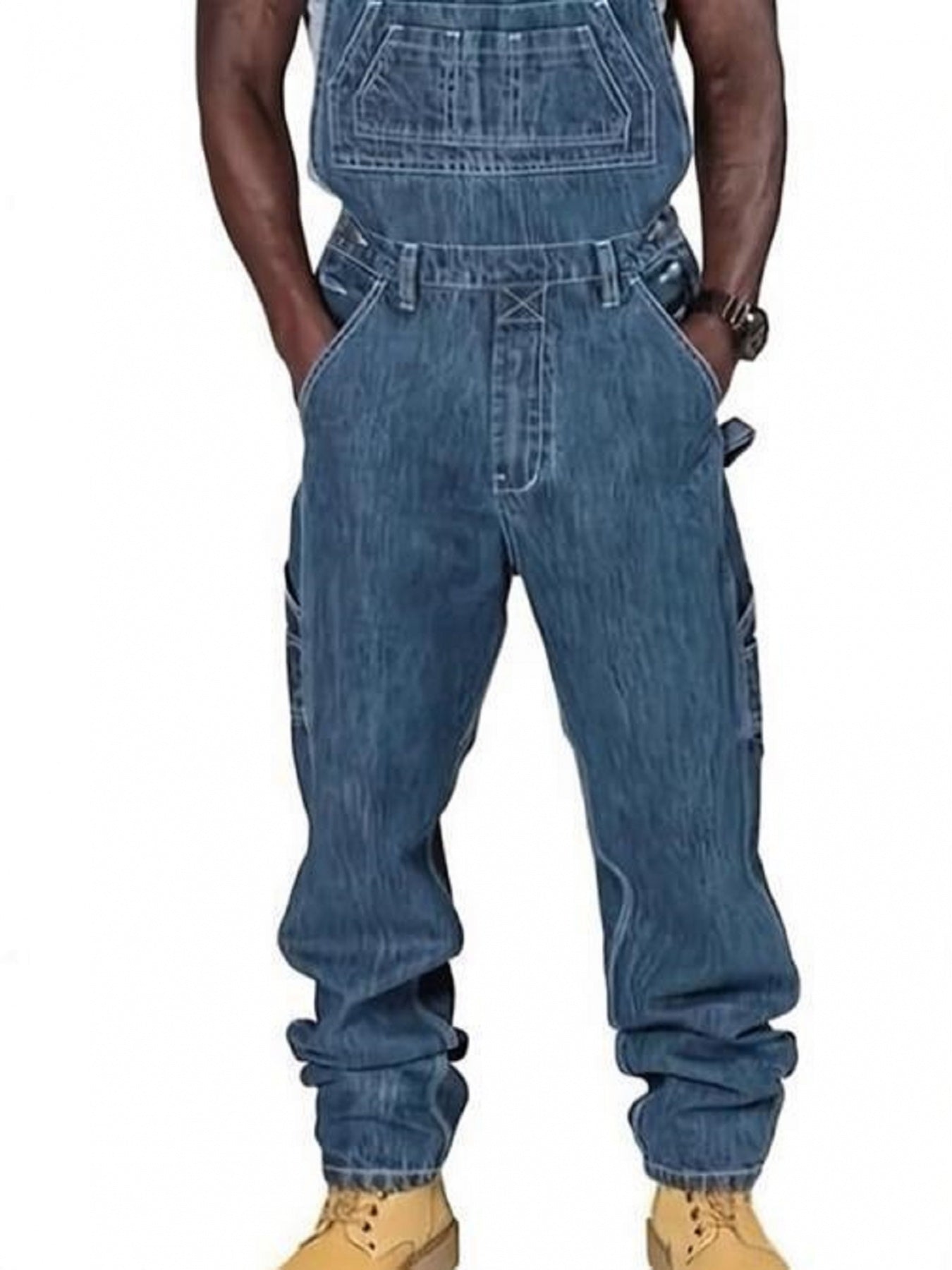 Men's Non-Stretchy Handsome Straight Leg Jeans Mid-Rise& High-Rise Classic Washed Finish Stylish Design Soft Comfortable Machine-Washable Fabric All-Season Wear for Street Style& Casual Workwear Overalls Denim Pants