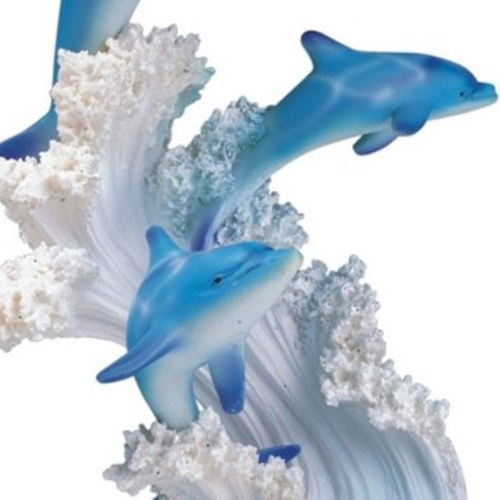 8"H Dolphins Swimming in The Waves Figurine, Home/Office Decor and Perfect Gift Idea, House Warming