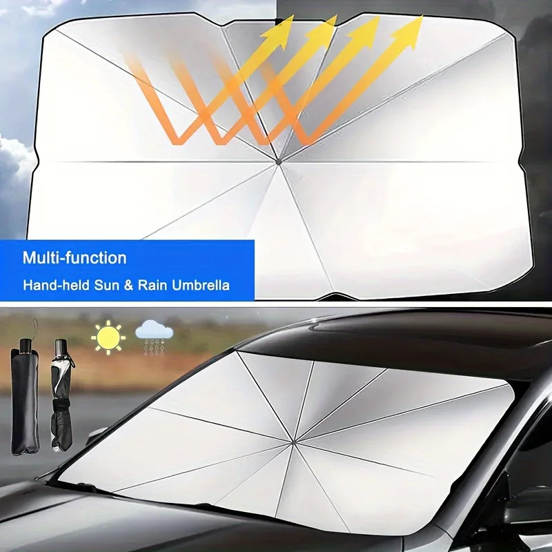 Car Windshield Sun Shade Umbrella, Car Window Shades, Foldable Car Windshield Sun Shade Cover, Block Heat and UV Rays Sun Visor