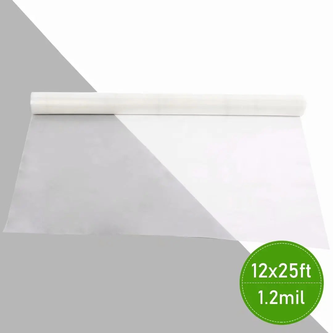 6.5 ft. x 32 ft. 3.1 Mil Plastic Clear Polyethylene Greenhouse Film for Grow Tunnel and Plant Cover & Frost Blanket