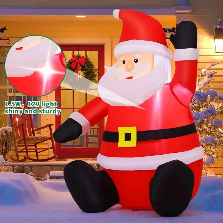 Goosh Inflatables 4FT Waving Santa Claus Christmas Inflatable