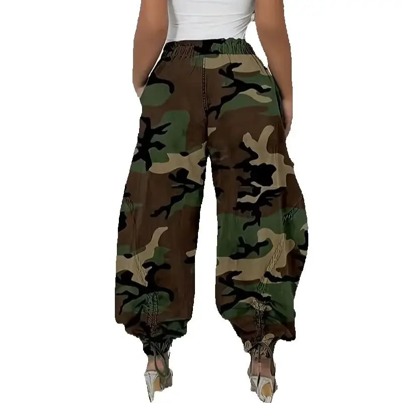 Women's Loose Fit Lace-Up Drawstring Jeans | High Waist Stretchy Legging-Style Casual Pants for Streetwear/Daily Wear S/S Fashio