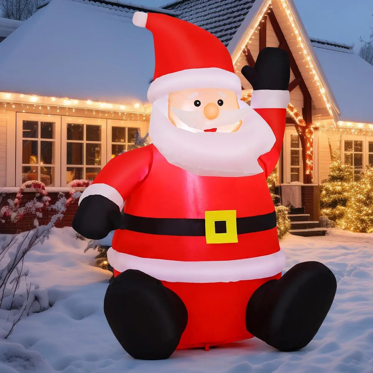 Goosh Inflatables 4FT Waving Santa Claus Christmas Inflatable