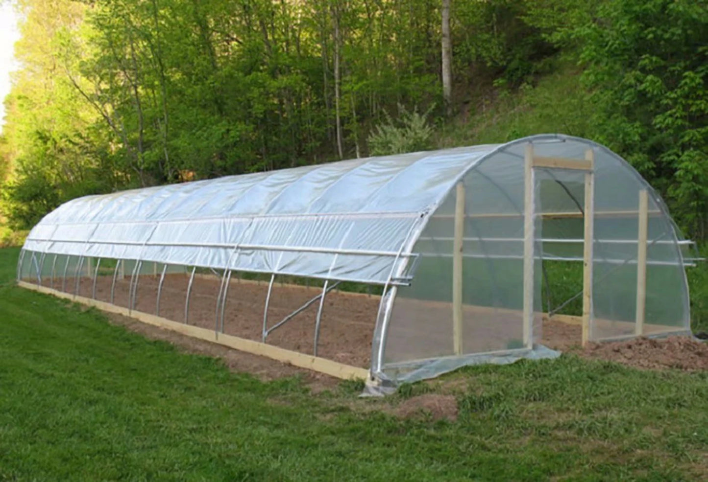 6.5 ft. x 32 ft. 3.1 Mil Plastic Clear Polyethylene Greenhouse Film for Grow Tunnel and Plant Cover & Frost Blanket