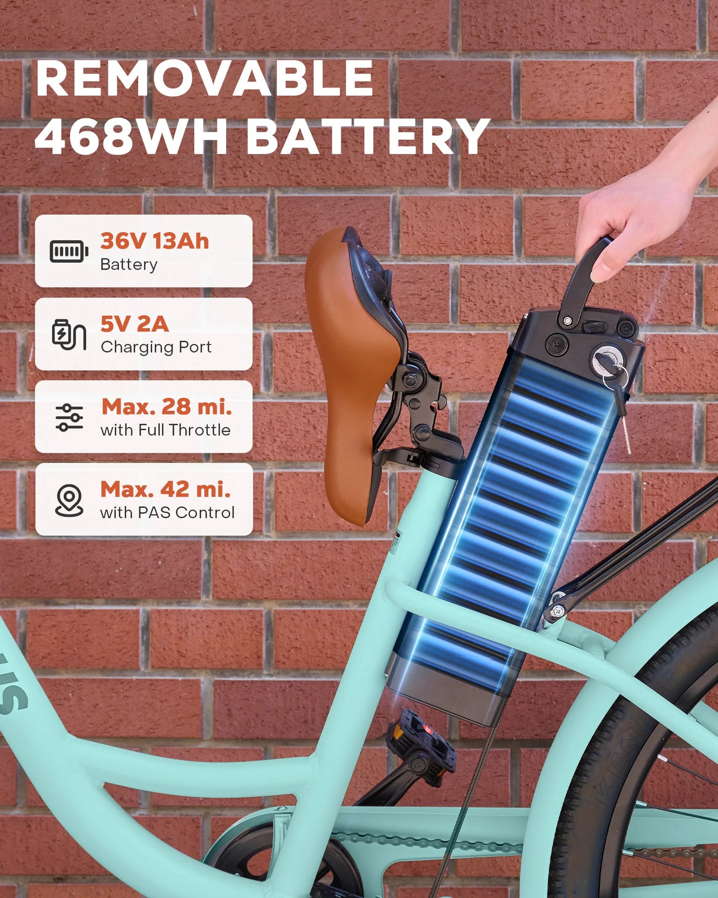 Electric Bike for Adults, 26" ebike with 350W Motor Shimano 7 Speed Shifter Pedal Assist 36V Battery Dual Disc Brakes for Men Wo