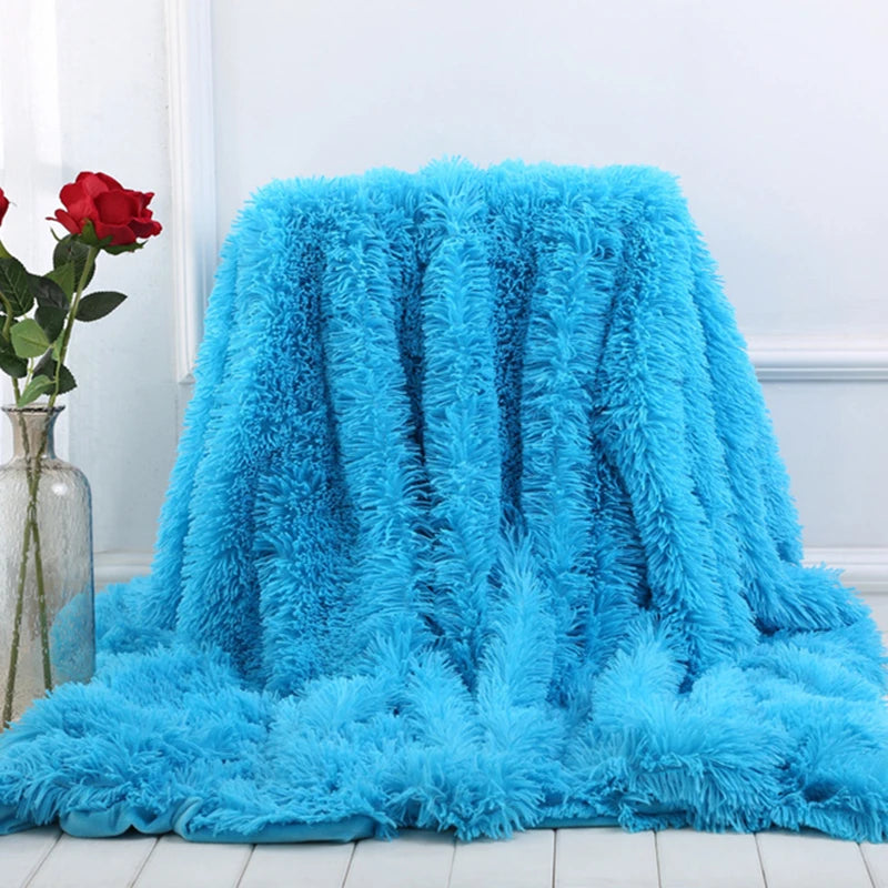 BeddingOutlet Shaggy Throw Blanket Super Soft Plush Bed Cover Fluffy Faux Fur Blanket Fleece Blankets for Beds Couch Sofa manta