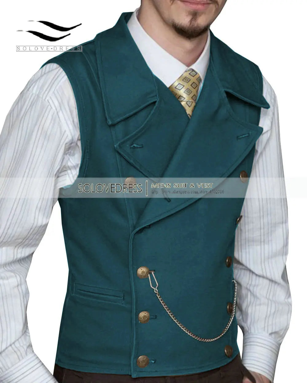 Mens Suit Vest Lapel Neck Wool Brown Waistcoat Casual Formal Double-breasted Business Slim Fit Vest Groomman For Wedding