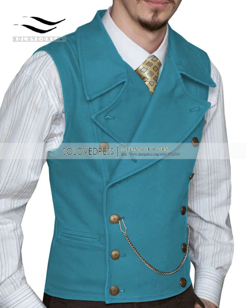 Mens Suit Vest Lapel Neck Wool Brown Waistcoat Casual Formal Double-breasted Business Slim Fit Vest Groomman For Wedding