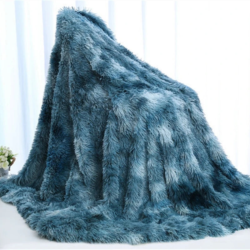 BeddingOutlet Shaggy Throw Blanket Super Soft Plush Bed Cover Fluffy Faux Fur Blanket Fleece Blankets for Beds Couch Sofa manta