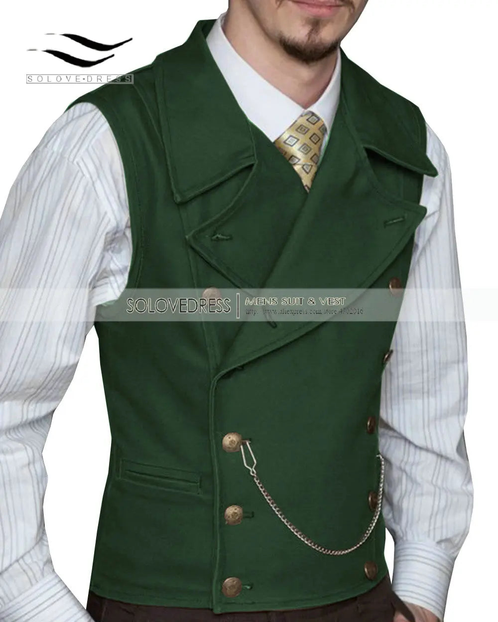 Mens Suit Vest Lapel Neck Wool Brown Waistcoat Casual Formal Double-breasted Business Slim Fit Vest Groomman For Wedding