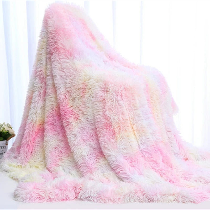 BeddingOutlet Shaggy Throw Blanket Super Soft Plush Bed Cover Fluffy Faux Fur Blanket Fleece Blankets for Beds Couch Sofa manta