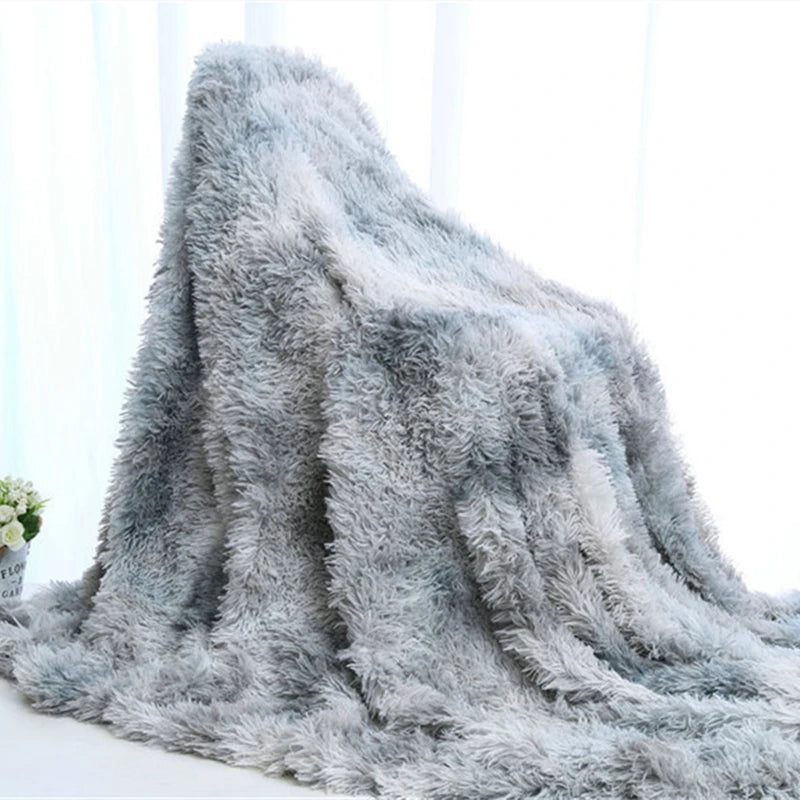 BeddingOutlet Shaggy Throw Blanket Super Soft Plush Bed Cover Fluffy Faux Fur Blanket Fleece Blankets for Beds Couch Sofa manta