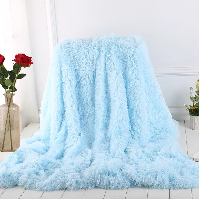 BeddingOutlet Shaggy Throw Blanket Super Soft Plush Bed Cover Fluffy Faux Fur Blanket Fleece Blankets for Beds Couch Sofa manta