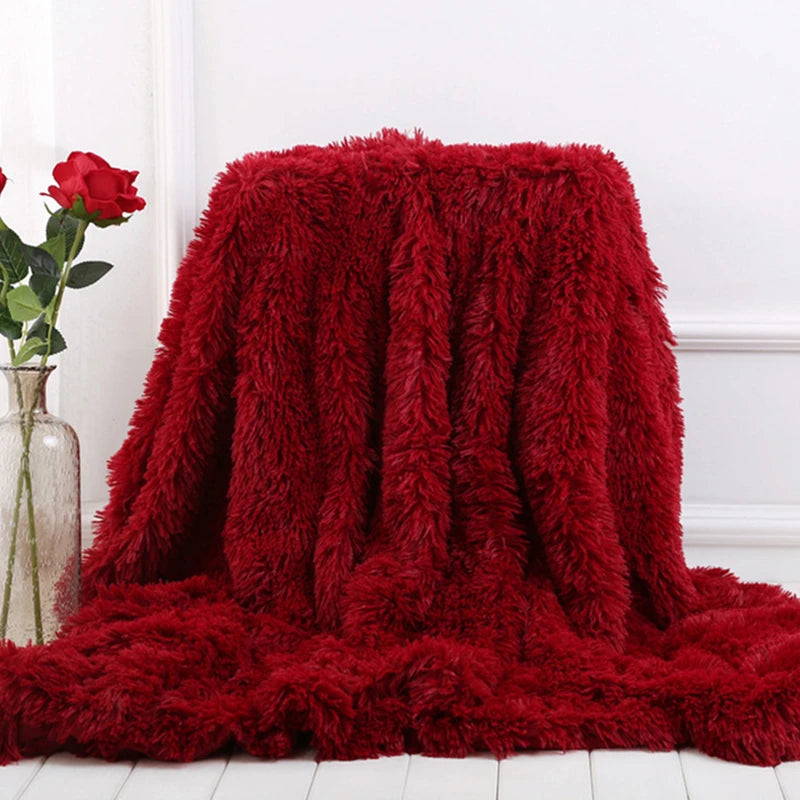 BeddingOutlet Shaggy Throw Blanket Super Soft Plush Bed Cover Fluffy Faux Fur Blanket Fleece Blankets for Beds Couch Sofa manta