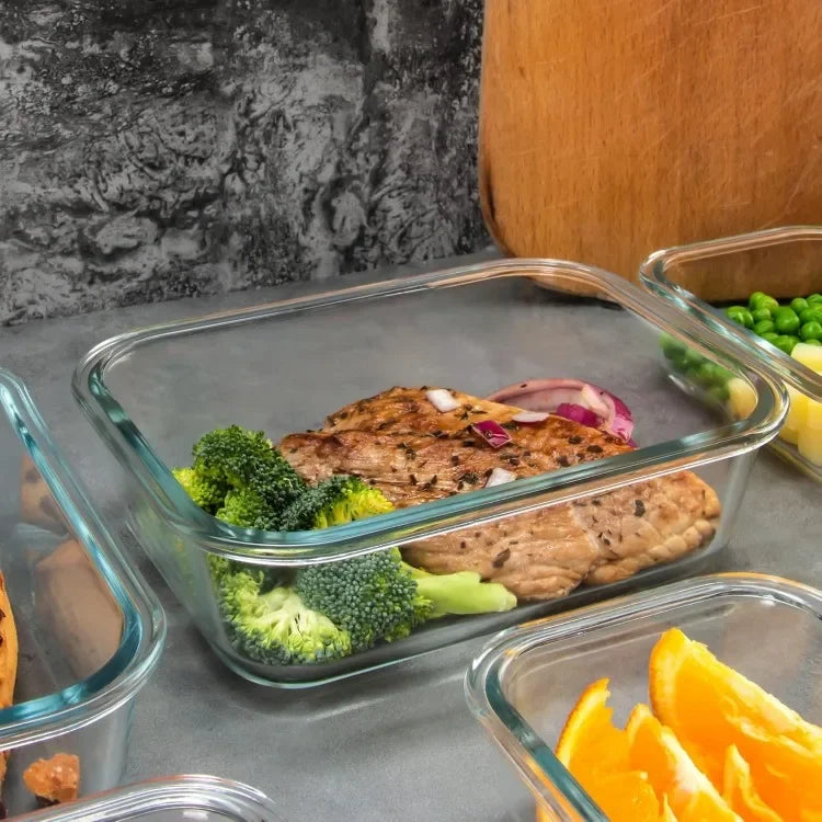 Best Seller 12 Pack Glass Storage Containers with Lids, Leak-Proof Meal Prep Containers, Dishwasher/Microwave/Oven/Freezer Safe