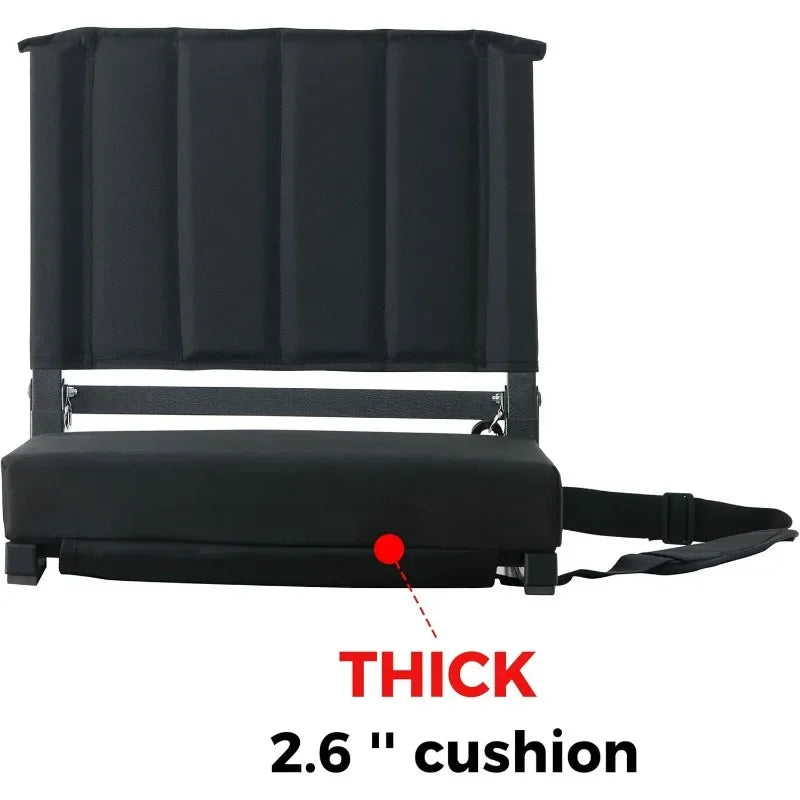 Hot Sale.Stadium Seats with Back Support Bleacher Chairs with Back,Cushion Thick Padded Bleacher Seats Includes Shoulder Strap