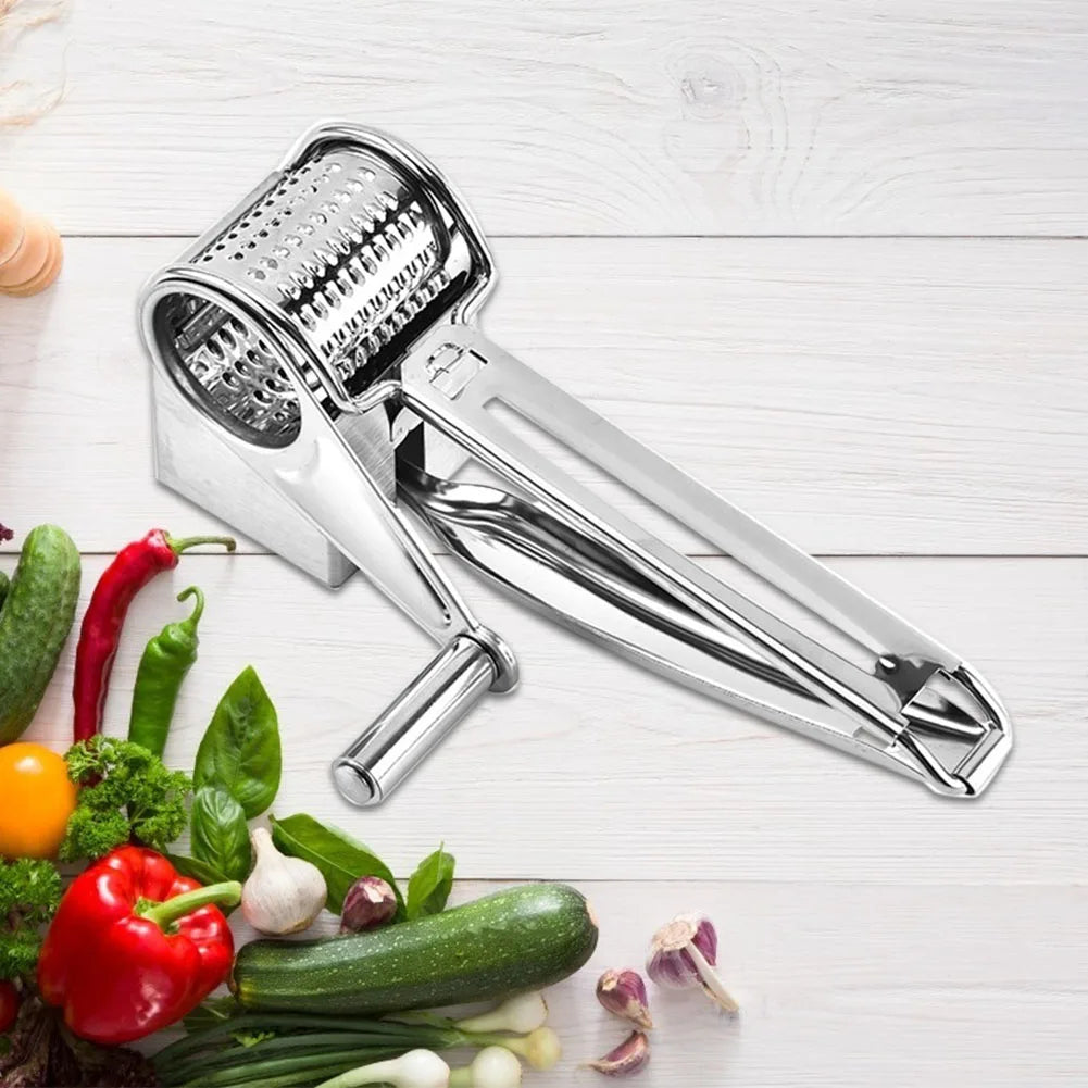 Kitchen Chocolates Shredder Stainless Steel Drum Hand-Cranked Cheese Grater Rotary Ginger Chocolate Cutter Planer
