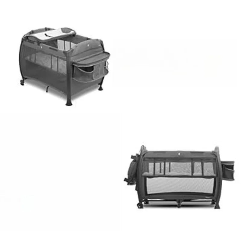 Premium Portable Room-Playard, Nursery Center, Bassinet, Changing-Table, Charcoal Free delivery
