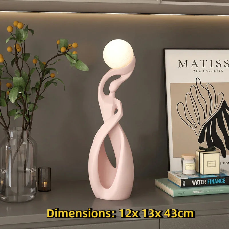 NEW Home Decoration Art Light Luxury Creative Living Room TV Cabinet Floor Decoration Night Glow Resin Sculpture LED Floor Lamp