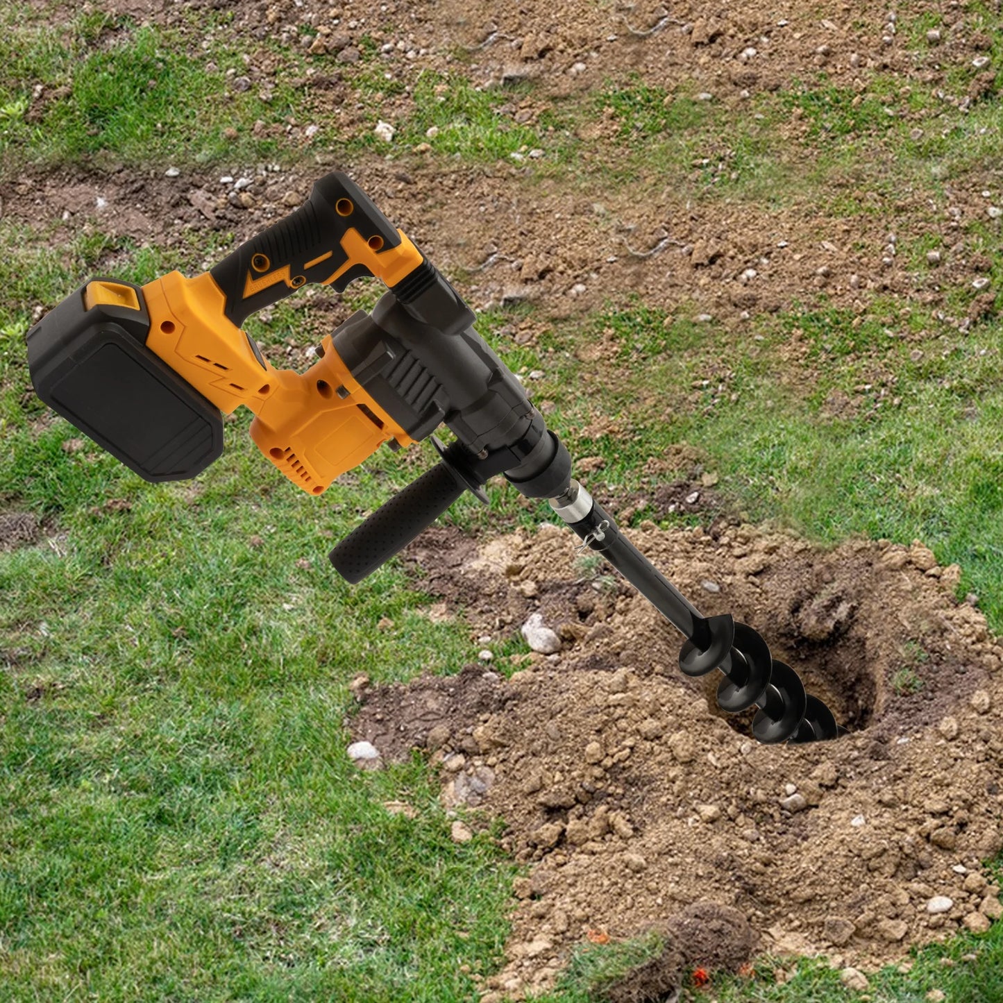 Cordless Rotary Hammer Drill brushless Gas Powered Post Hole Digger for Drilling