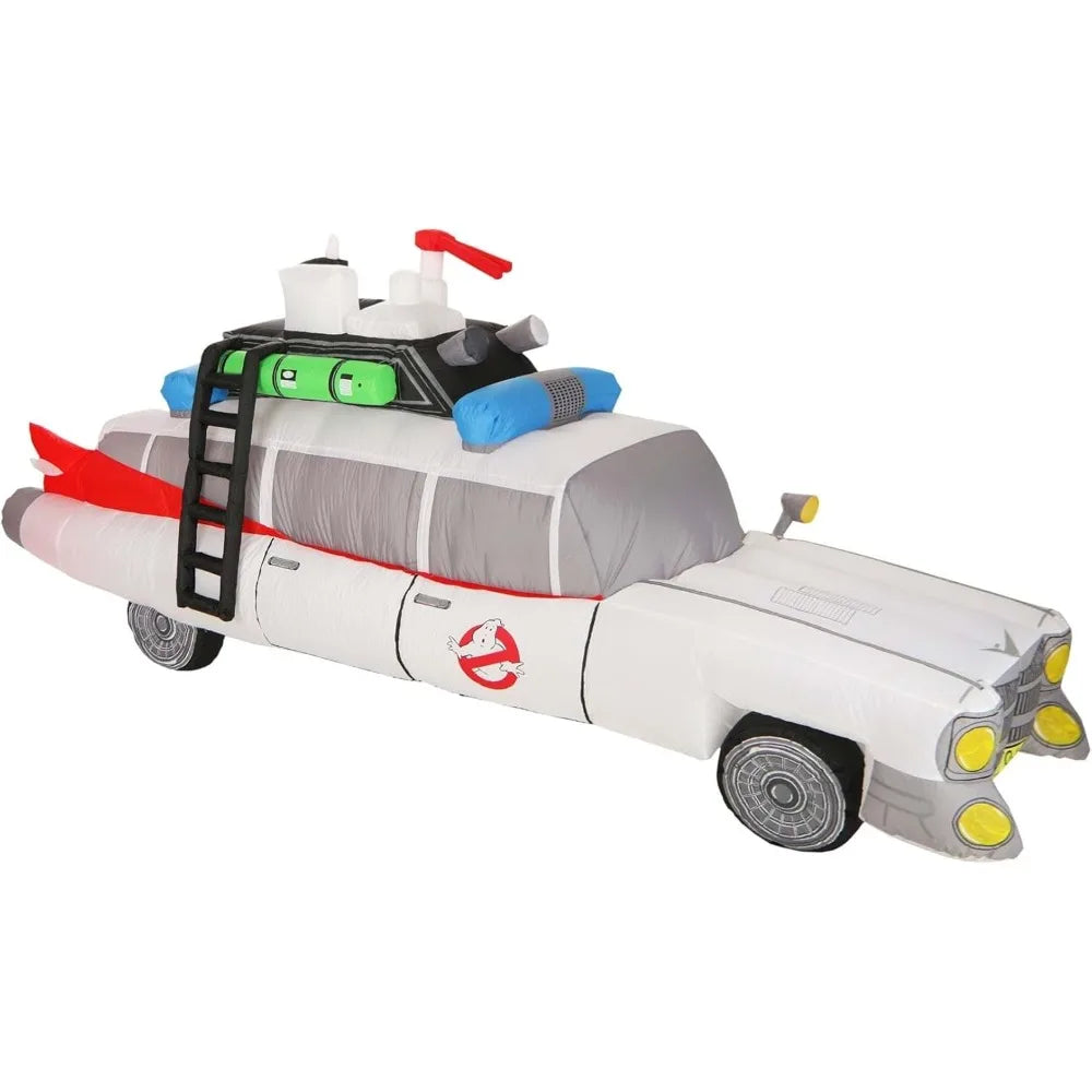 Ghostbusters Inflatable Ecto-1 Car Halloween Decoration - Indoor Outdoor Lawn Yard Ghostbusters Blow-Up Decor