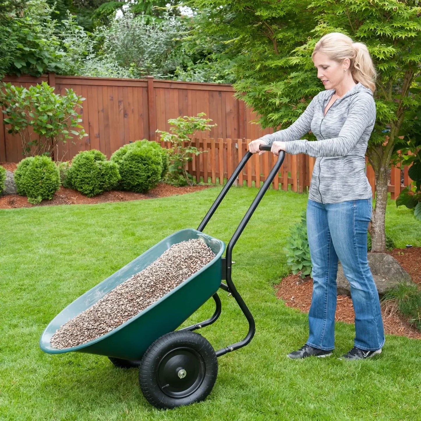Yard Rover 2 Tire Wheelbarrow, 300 lb Capacity