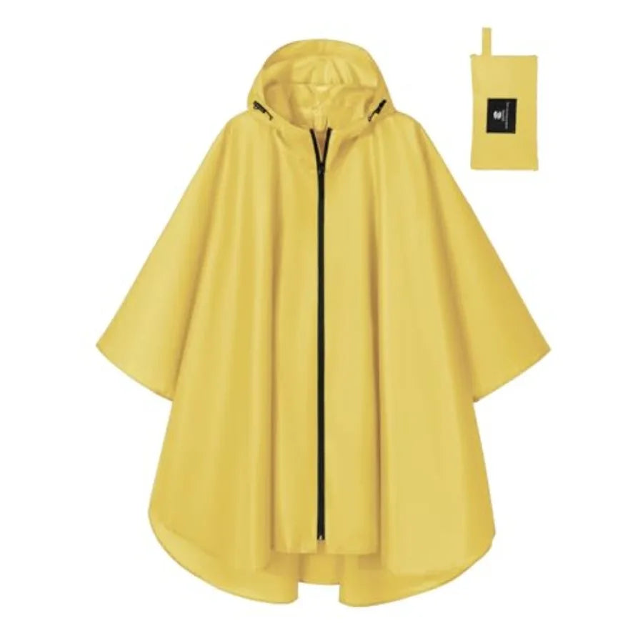 SaphiRose Lightweight Waterproof Rain Poncho for Adults with Hood Portable Rainwear for Outdoor