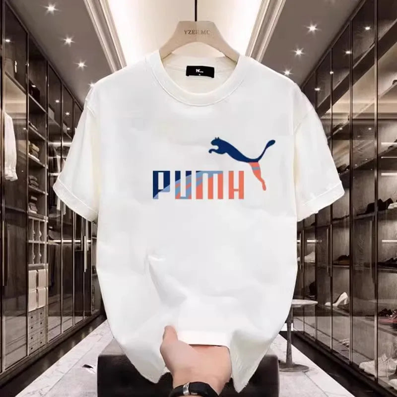 Men's 100% Cotton Heavy Short-sleeved T-shirt Men's Summer New American Retro Trend Half-sleeved Top