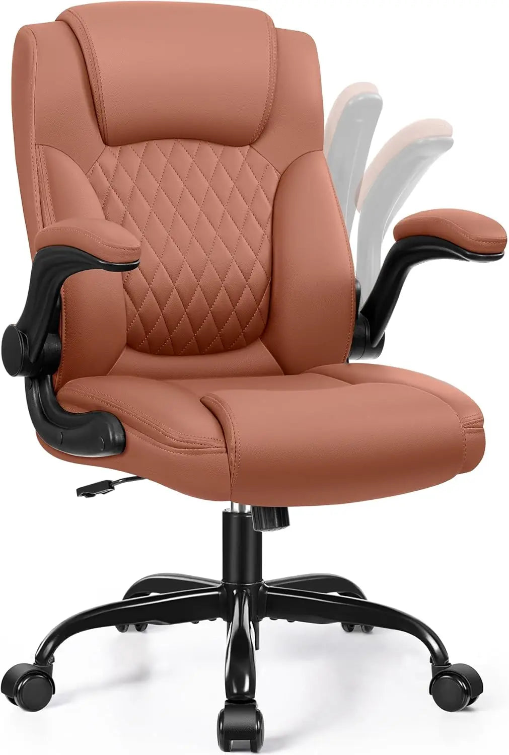 PU Leather Office Chair, Computer Desk Chairs, Ergonomic Back Support, 360 ° Swivel Free,Small Gaming Chair with Wheels