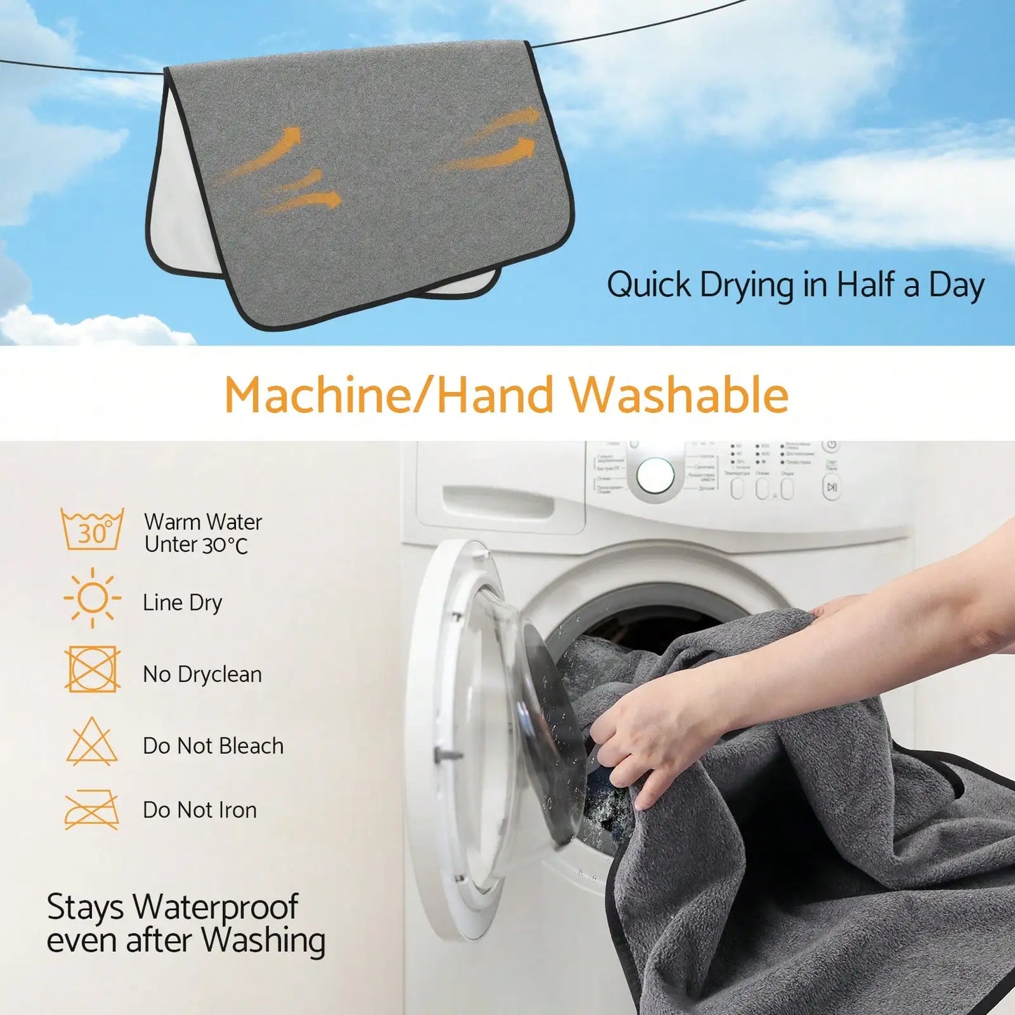 Reusable Washable Pee Pads for Dogs,2 Pack Puppy Pads 48x48 Super Absorbent,Waterproof,Non-Slip Training Pads with Shark Print