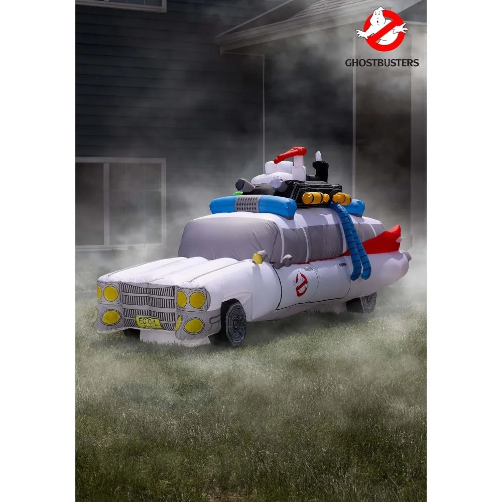 Ghostbusters Inflatable Ecto-1 Car Halloween Decoration - Indoor Outdoor Lawn Yard Ghostbusters Blow-Up Decor