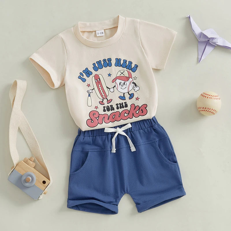 Baby Boy Summer Clothes Dinosaur Print Short Sleeve T-Shirt Camouflage Shorts Outfit for Toddler Boy