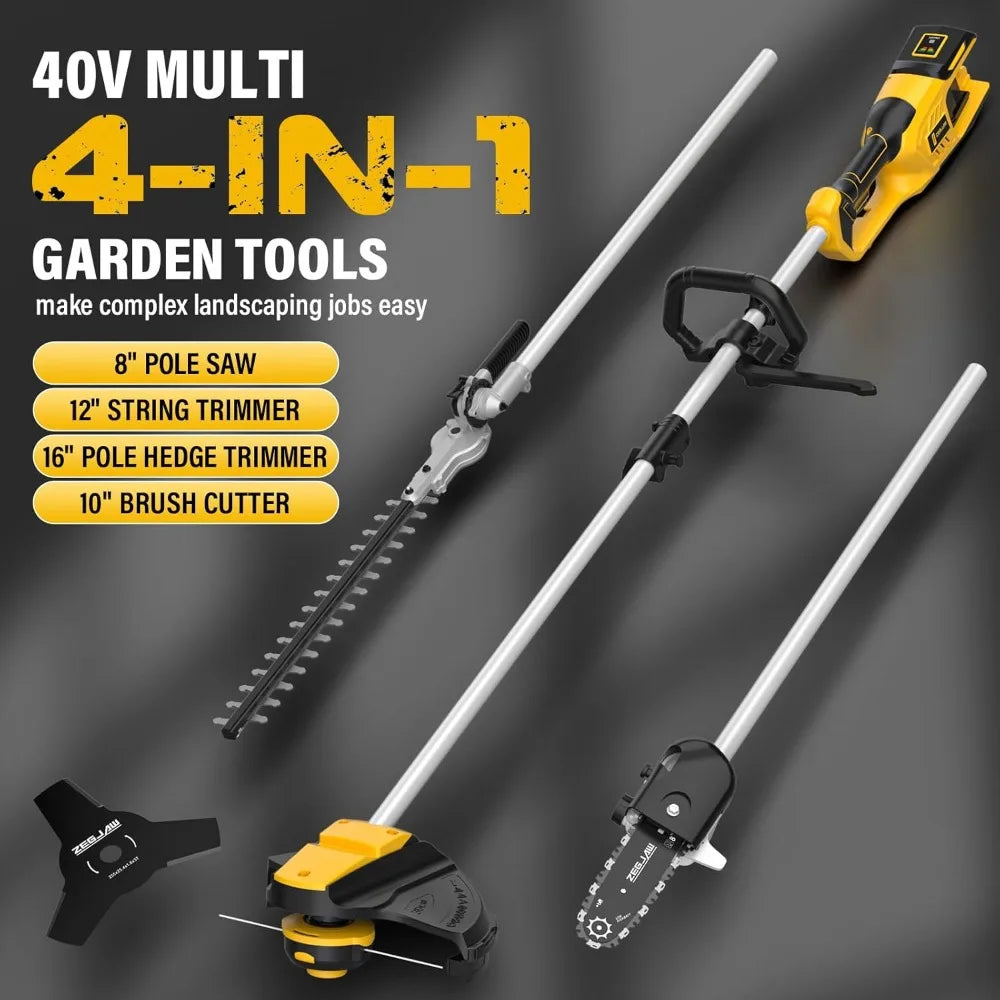 Cordless String Trimmer and Edger, 12 Inch 20V Weed Wacker Battery Operated Lawn Edger with 8 Pcs Replace Spool Trimmer Lines -