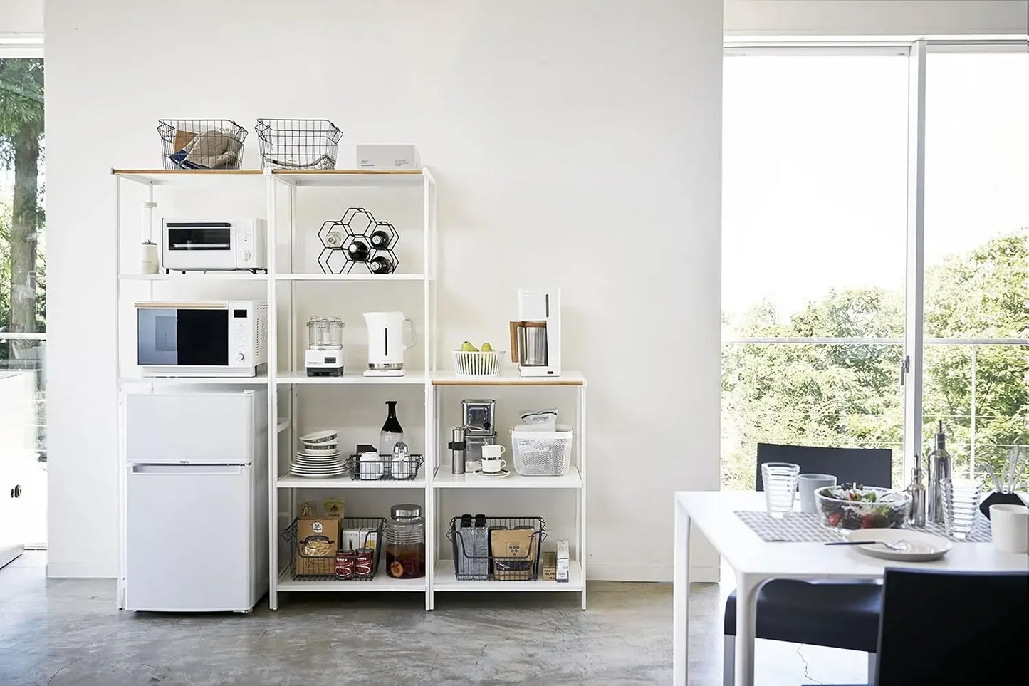 Home Tower Kitchen Appliance Storage Rack Metal Shelving Unit Standing Organizer Heavy Duty Shelves 67-Inch Steel
