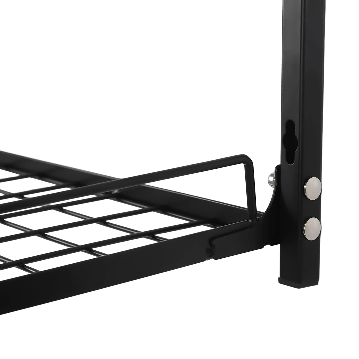 Wall Mounted Kitchen Rack 2 Tiers Iron, Pot and Pan Hanging Rack with 10 Hooks Kitchen Hanger for Pots 2-layer Storage Shelves