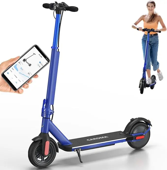 Caroma Electric Scooter, 500W/350W Powerful Motor, 25 Miles Long Range, 20 Mph Top Speed, 9 Solid Tires