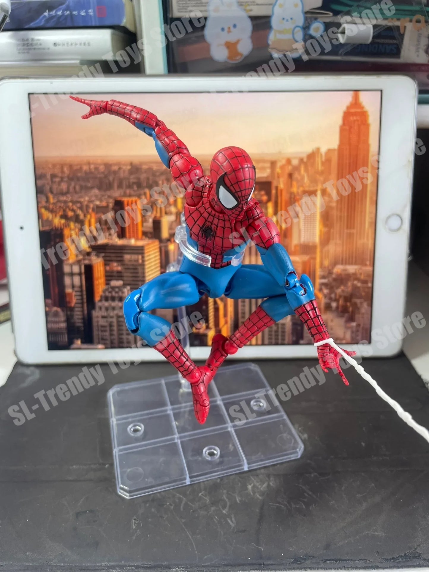In Stock Ct Toys Spiderman Figure Mafex 185 The Amazing Spider-Man SHF Anime Action Figure Customized Gifts Toys
