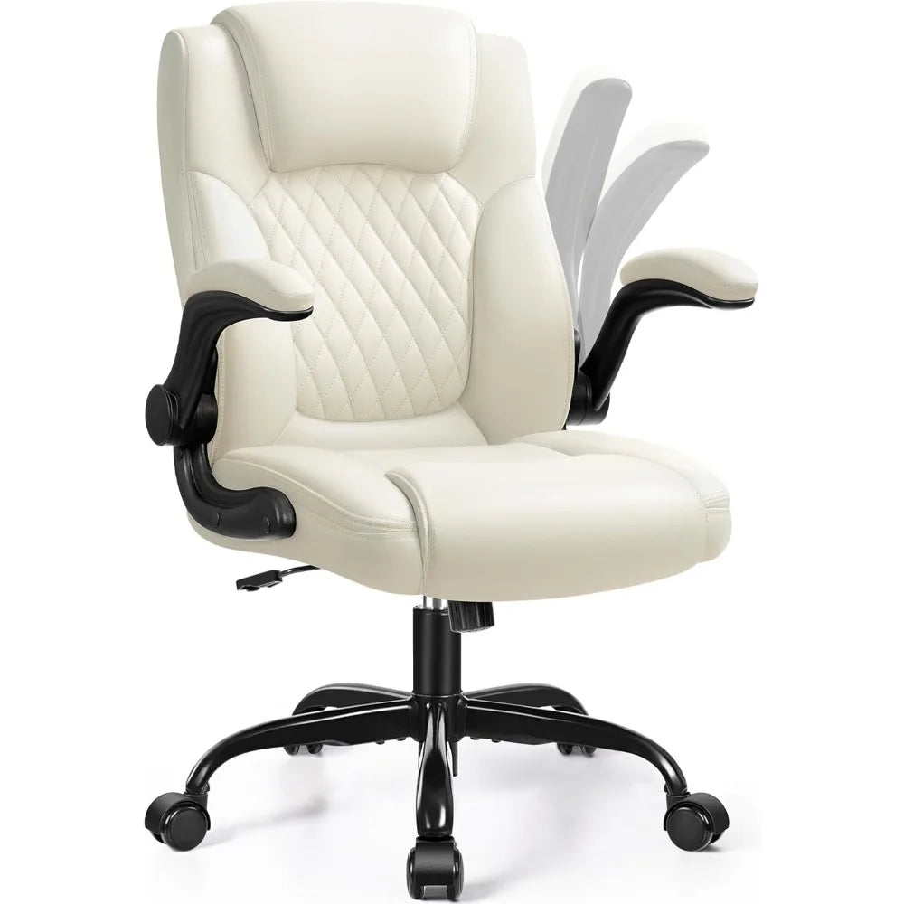 PU Leather Office Chair, Computer Desk Chairs, Ergonomic Back Support, 360 ° Swivel Free,Small Gaming Chair with Wheels