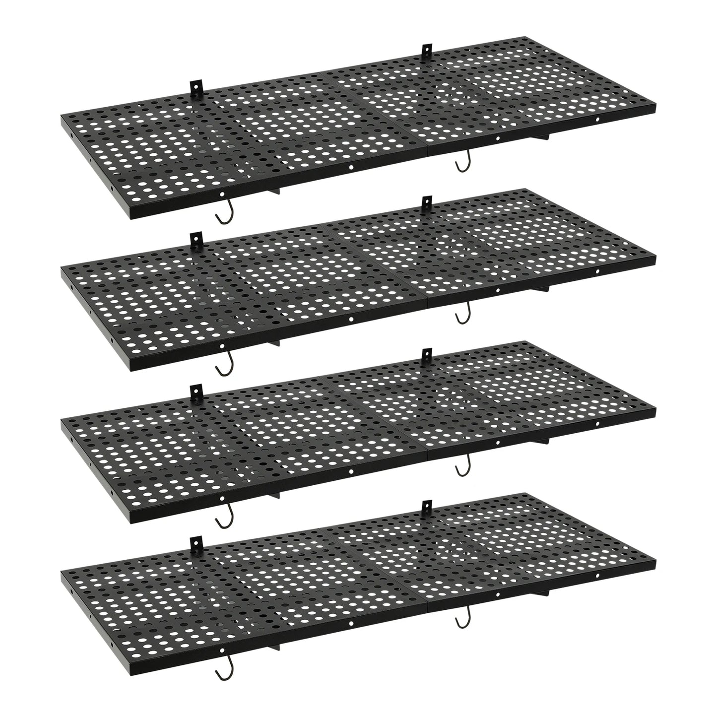 Heavy Duty Garage Wall Shelving Set (2x3ft), Wall Mounted Garage Shelves Capacity, Wall Shelf Storage Rack Floating Shelves