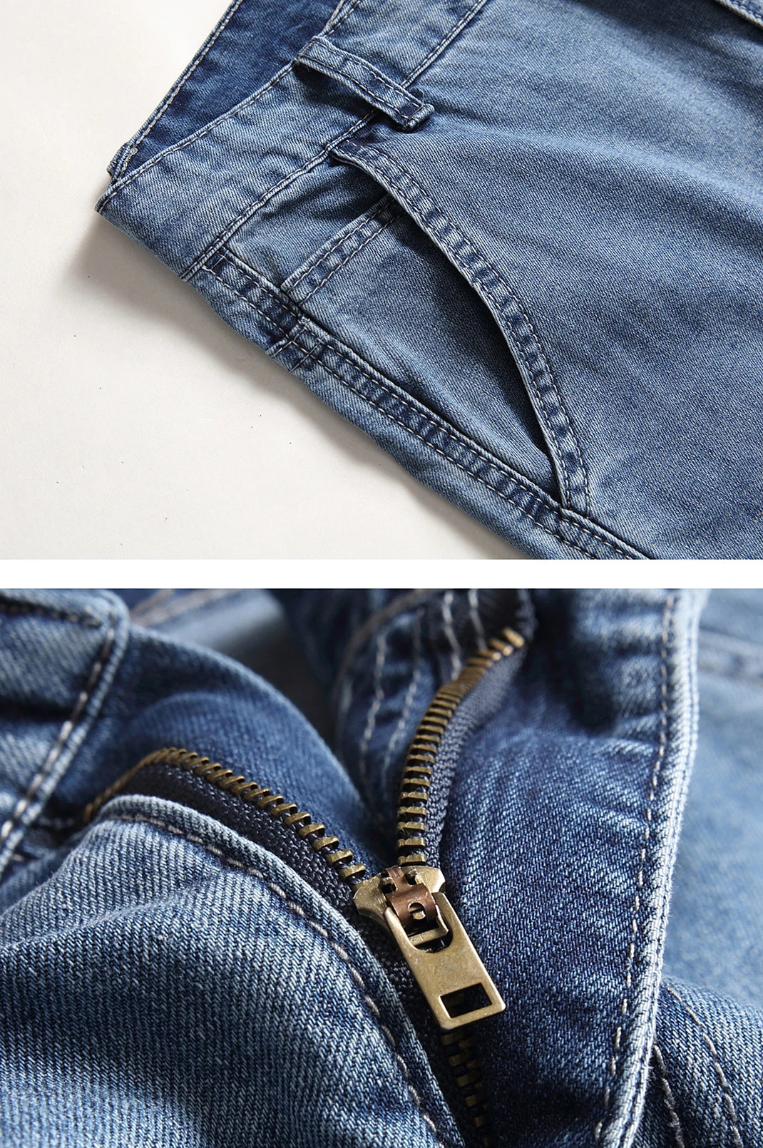 Men`s Street vacation shopping Hip Hop Dating Denim School Cargo Shorts Jeans with Multi Pockets